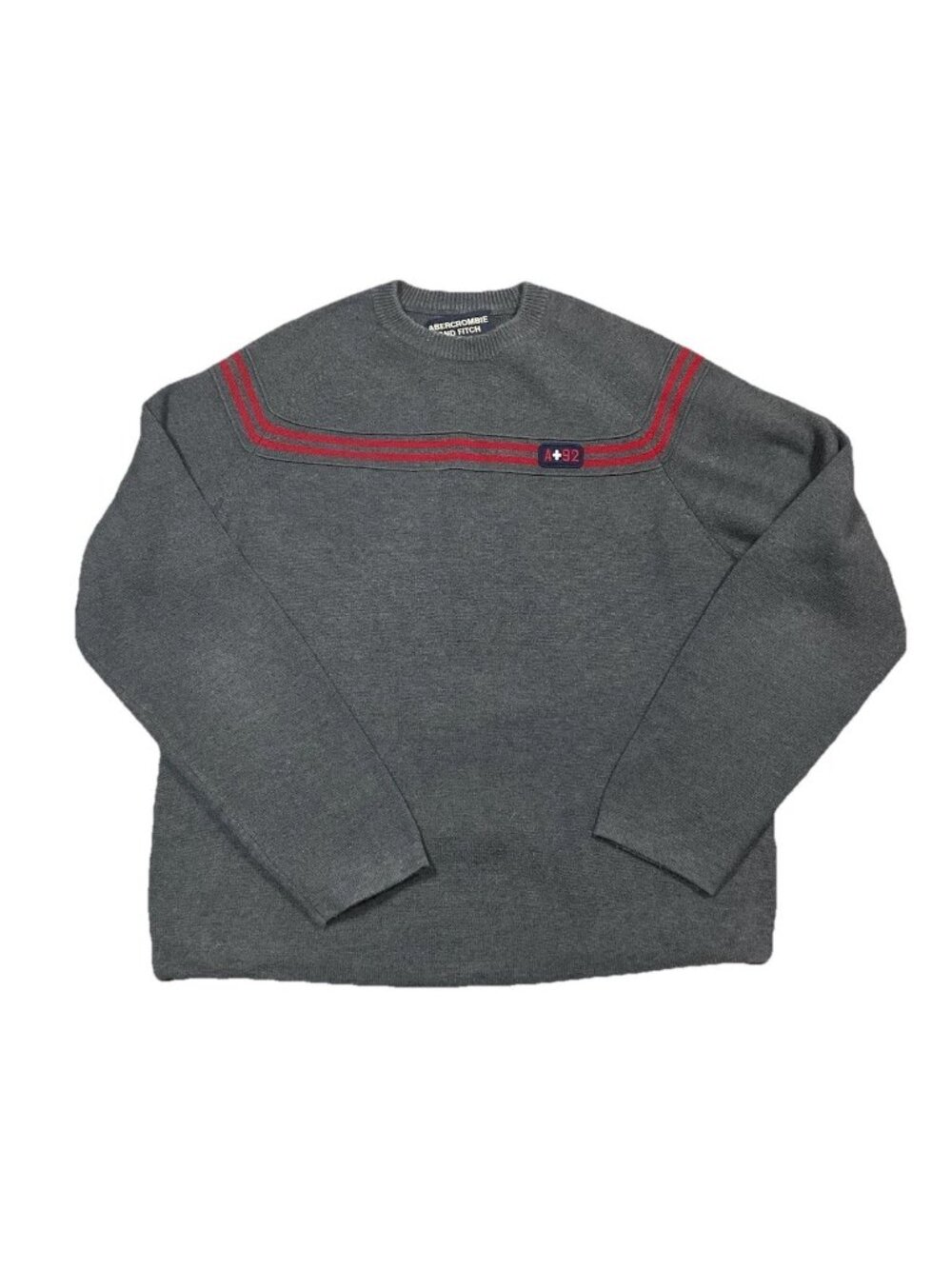 Vintage Abercrombie Fitch Y2K Mens Pullover Knit Patch A92 Sweater XL Preppy